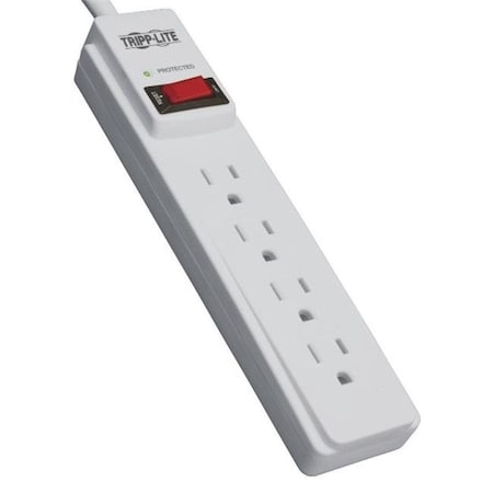Doomsday Outlet Strip, Surge, 5-15R, 5-15P, 4 ft., Light Gray DO602953